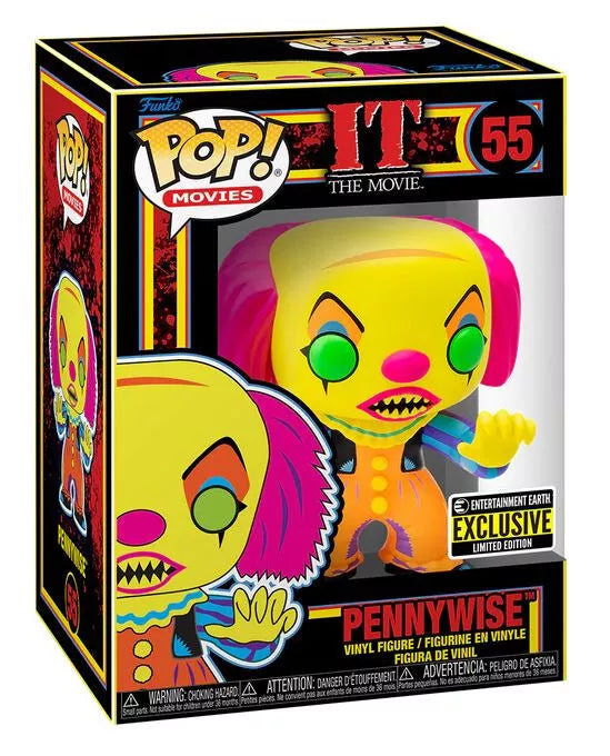 IT 1990 | Pennywise Black Light - Pop! Vinyl Funko Figure# 55 - Entertainment Earth Exclusive-Funko-Classic Horror Shop