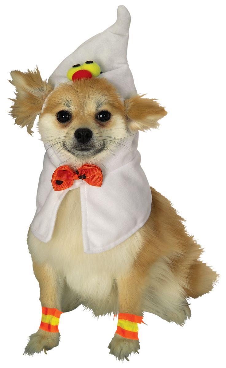 Ghost Headpiece With 4 Pawcuffs Pet Costume-Pet Costume-1-Classic Horror Shop