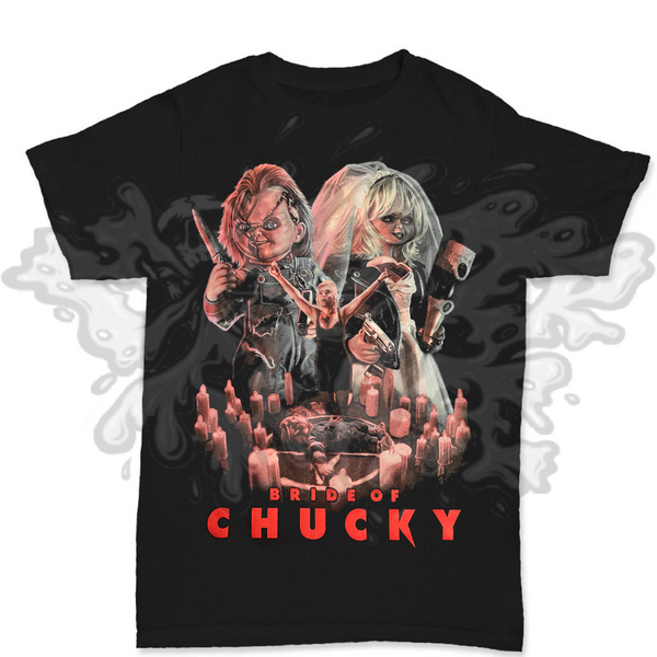 BRIDE OF CHUCKY Chucky and Tiffany Adult Unisex T shirt