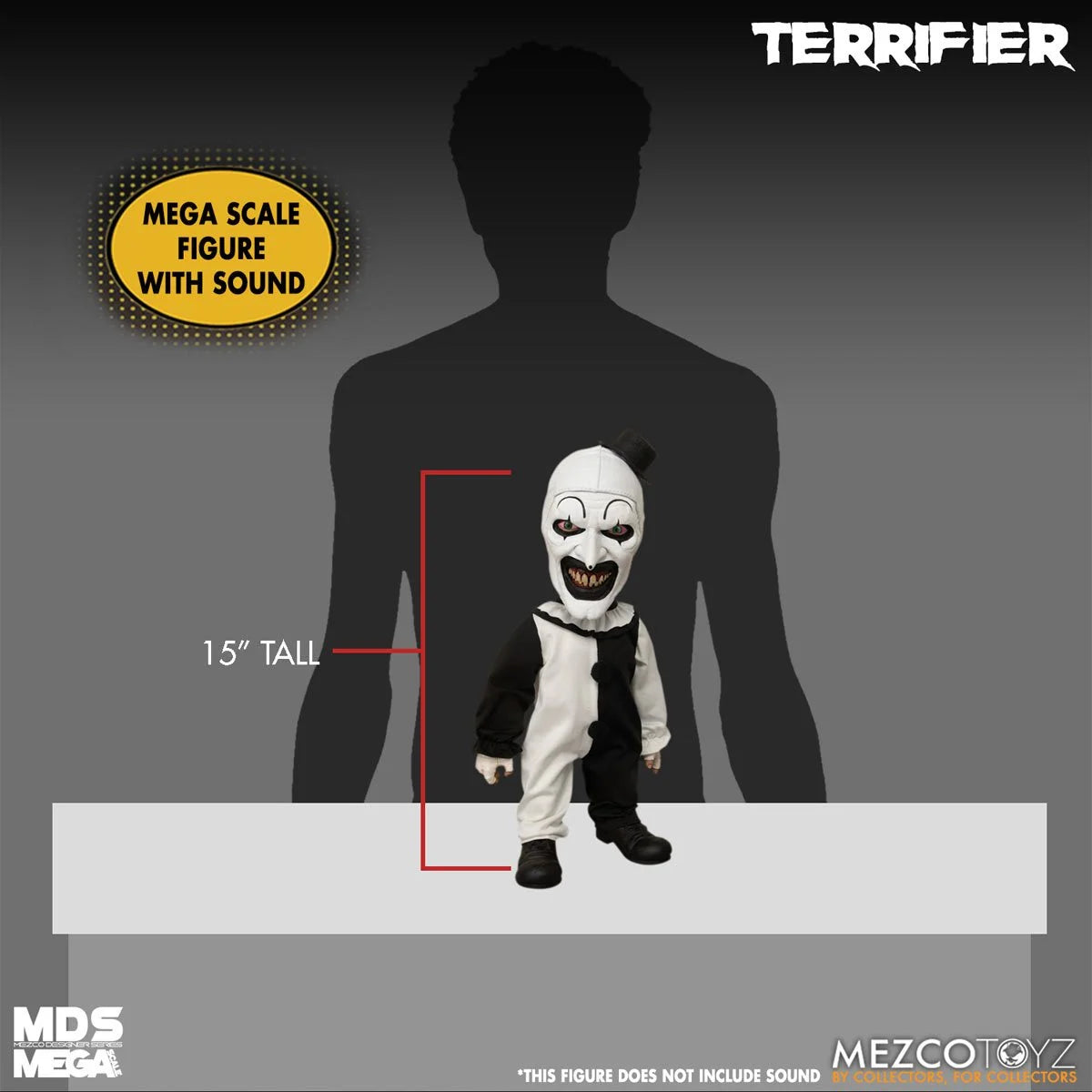 TERRIFIER 2 | 15 Inch Art The Clown Talking Mega-Scale Doll-Action Figure-MZ24020-Classic Horror Shop