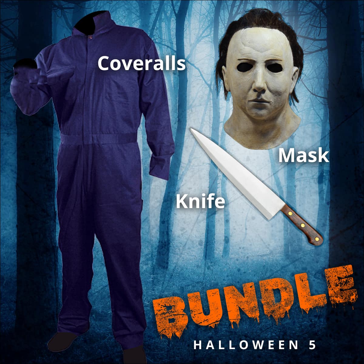 HALLOWEEN 5: The Revenge of Michael Myers | Michael Myers Full Costume Bundle (Adult)-Costume Bundle-MMH5B-Classic Horror Shop