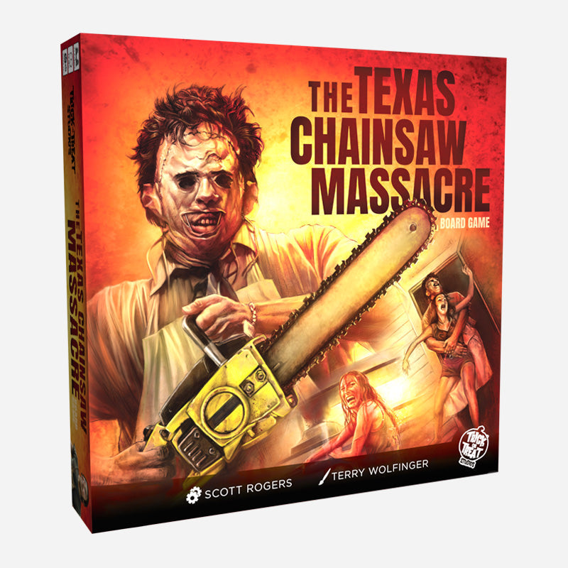 TPQTCB01 Classic Horror Shop The Texas Chainsaw Massacre Board Game Front Box Art