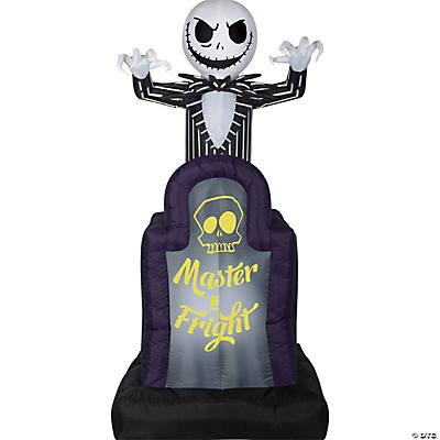 NIGHTMARE BEFORE CHRISTMAS | Master of Fright Jack Skellington Halloween Outdoor Yard Decoration 42" Blow Up Inflatable-Inflatable-SS221152G-Classic Horror Shop