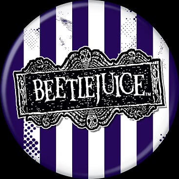 BEETLEJUICE - Logo Button-Button-1-82819-Classic Horror Shop