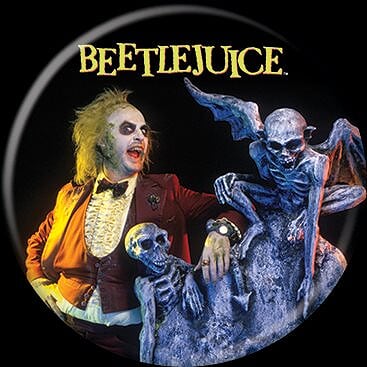 BEETLEJUICE - Here Lies Button-Button-1-87204-Classic Horror Shop