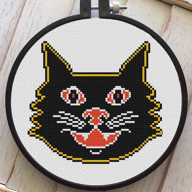 Black Cat DIY Cross Stitch Kit For Intermediate Level