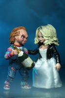 BRIDE OF CHUCKY - Chucky & Tiffany 7" Scale Action Figure-NECA-3-42114-Classic Horror Shop