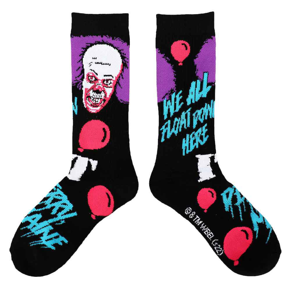 Classic Horror Shop It 1990 Blacklight Crew Sock CRM04QDITCPP00