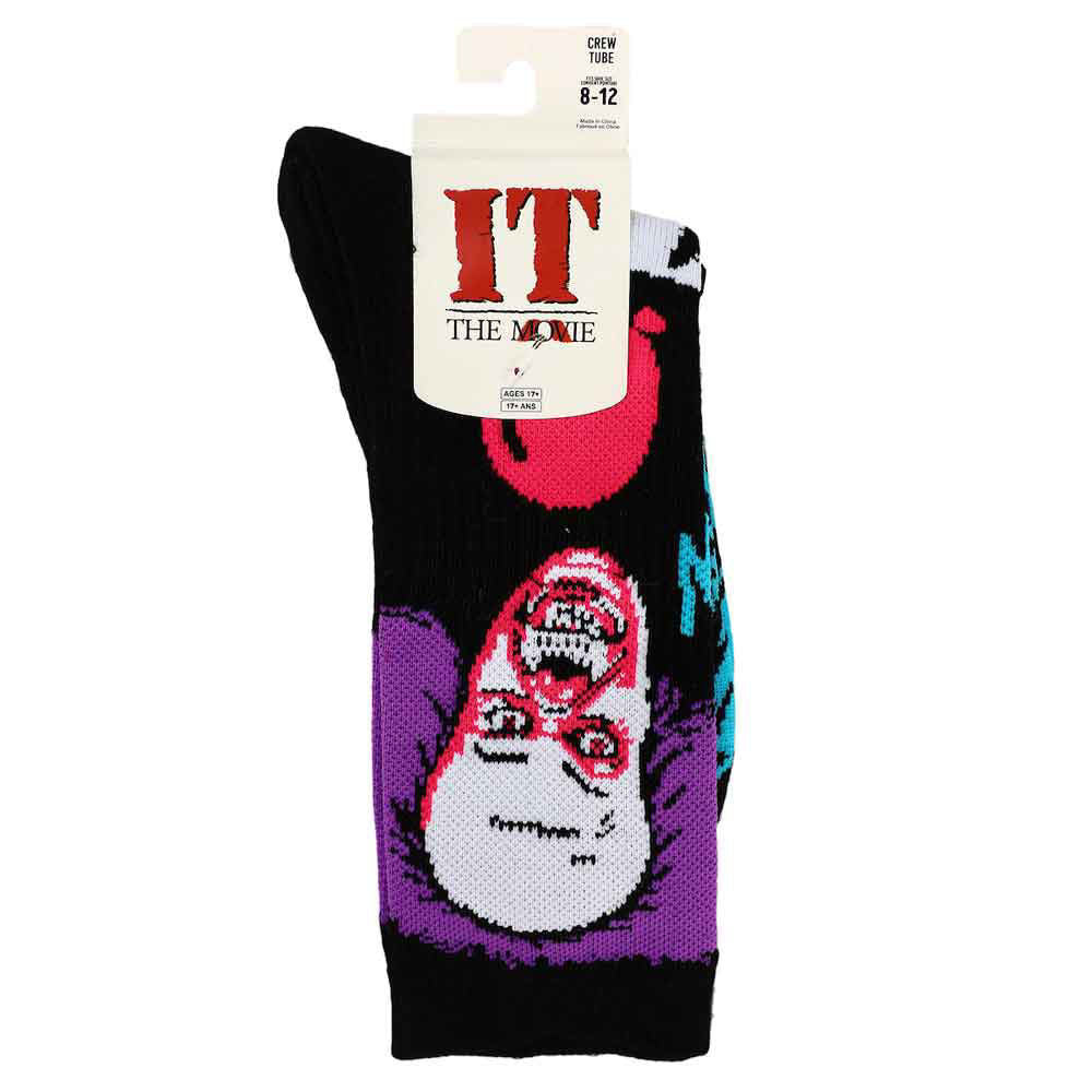 Classic Horror Shop It 1990 Blacklight Crew Sock CRM04QDITCPP00