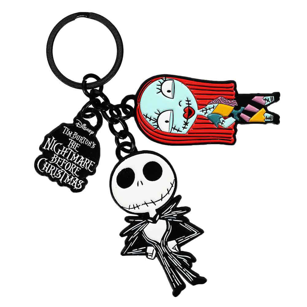 Classic Horror Shop Nightmare Before Christmas Jack Sally Multi Charm Keychain - KEU2KVRNBCPP00