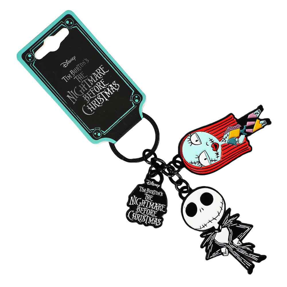 Classic Horror Shop Nightmare Before Christmas Jack Sally Multi Charm Keychain - KEU2KVRNBCPP00