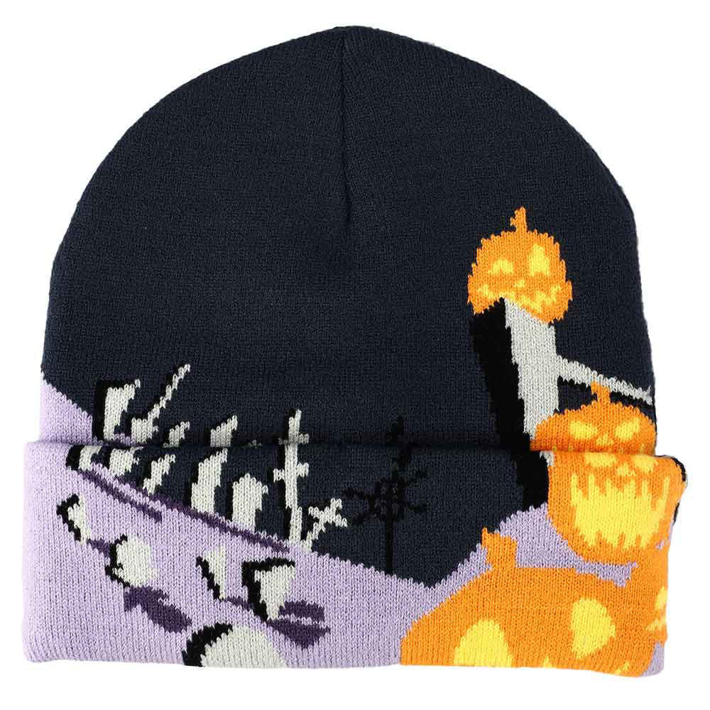 Classic Horror Shop The Nightmare Before Christmas Landscape Jacquard Cuff Beanie - KCA23AFNBCPP00