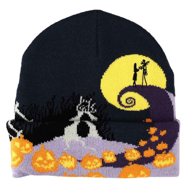 Classic Horror Shop The Nightmare Before Christmas Landscape Jacquard Cuff Beanie - KCA23AFNBCPP00