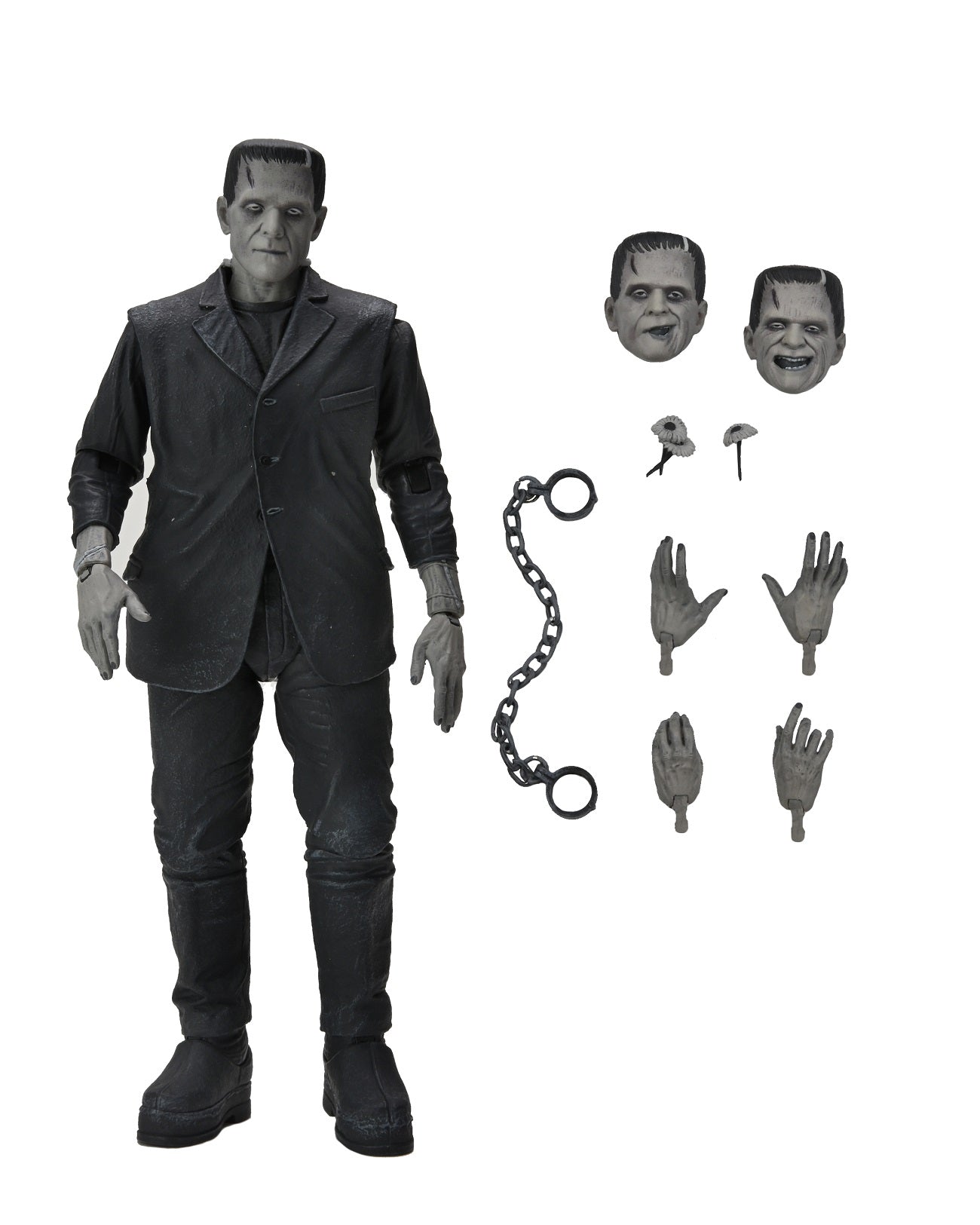 Universal Monsters - NECA 7” Scale Action Figure – Ultimate Frankenstein’s Monster (B&W)-NECA-04805-Classic Horror Shop
