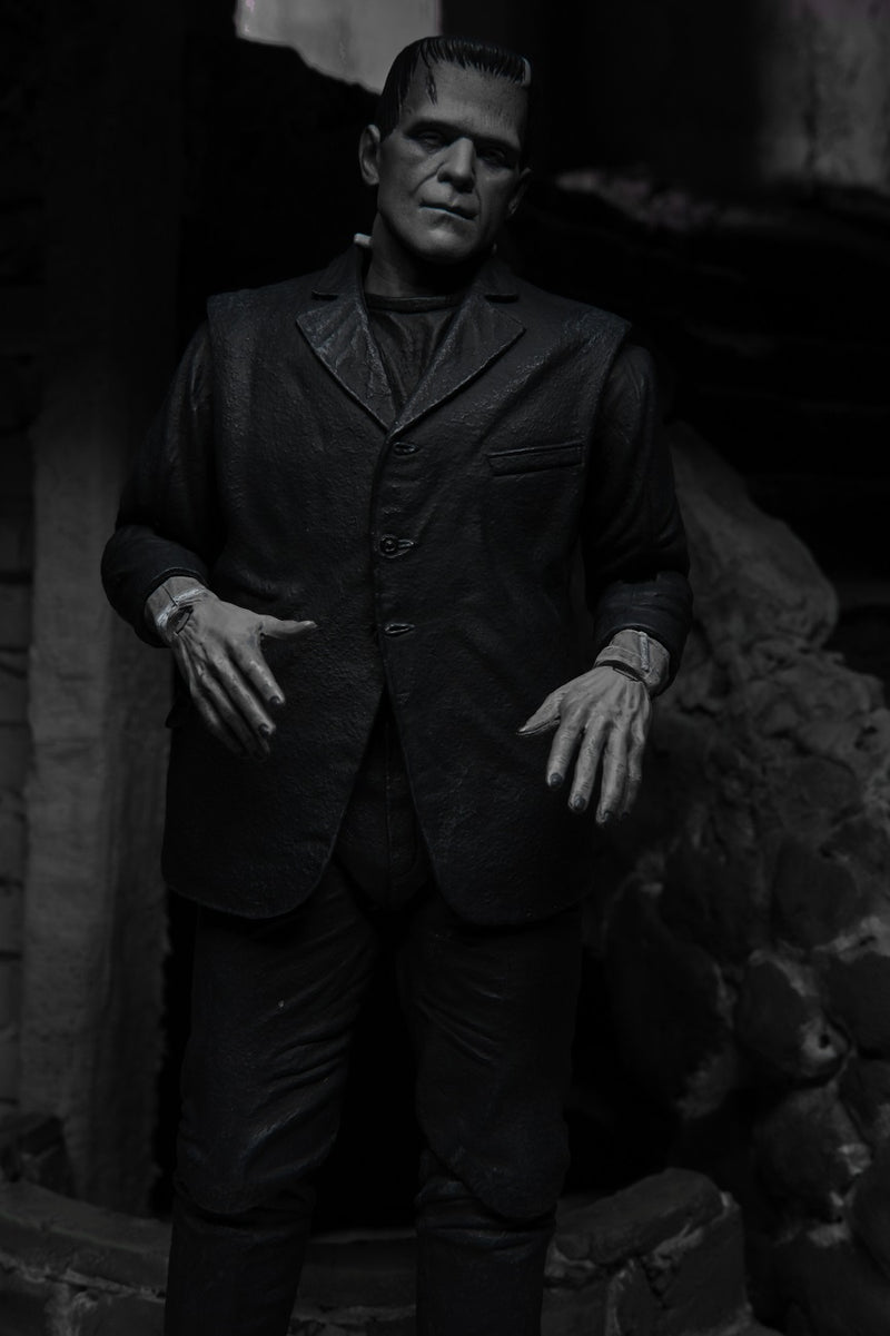 Universal Monsters - NECA 7” Scale Action Figure – Ultimate Frankenstein’s Monster (B&W)-NECA-04805-Classic Horror Shop