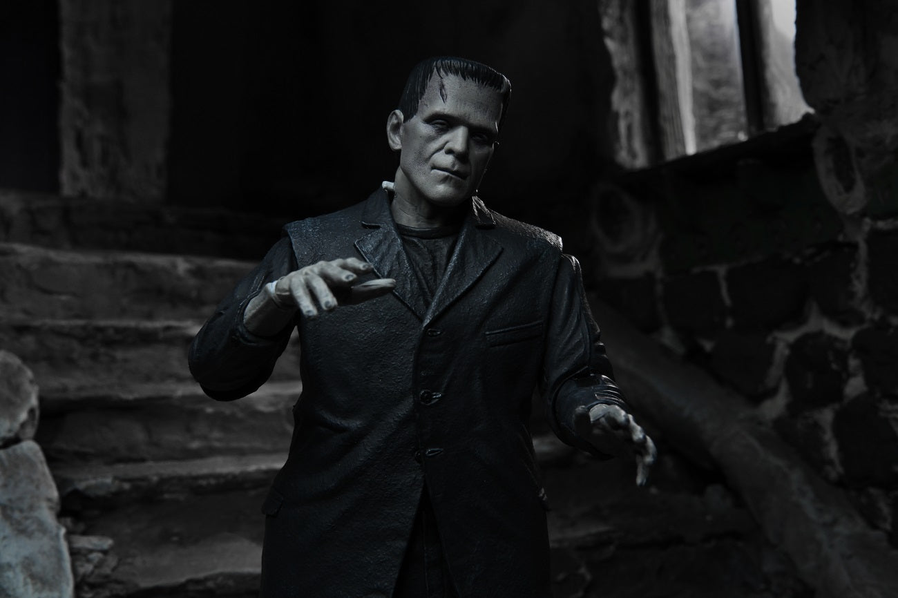 Universal Monsters - NECA 7” Scale Action Figure – Ultimate Frankenstein’s Monster (B&W)-NECA-04805-Classic Horror Shop