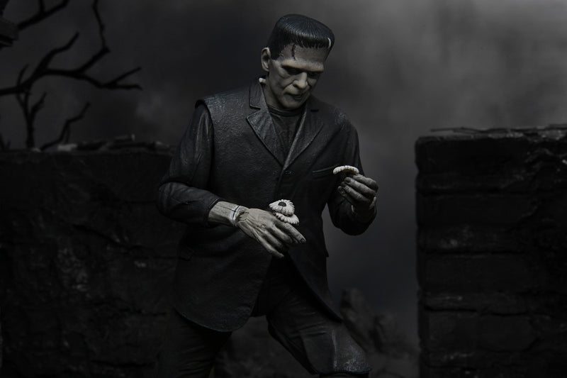 Universal Monsters - NECA 7” Scale Action Figure – Ultimate Frankenstein’s Monster (B&W)-NECA-04805-Classic Horror Shop