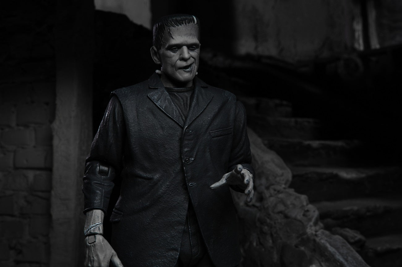 Universal Monsters - NECA 7” Scale Action Figure – Ultimate Frankenstein’s Monster (B&W)-NECA-04805-Classic Horror Shop