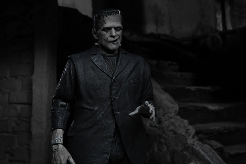 Universal Monsters - NECA 7” Scale Action Figure – Ultimate Frankenstein’s Monster (B&W)-NECA-04805-Classic Horror Shop