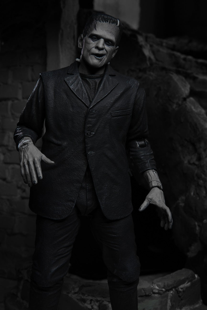 Universal Monsters - NECA 7” Scale Action Figure – Ultimate Frankenstein’s Monster (B&W)-NECA-04805-Classic Horror Shop
