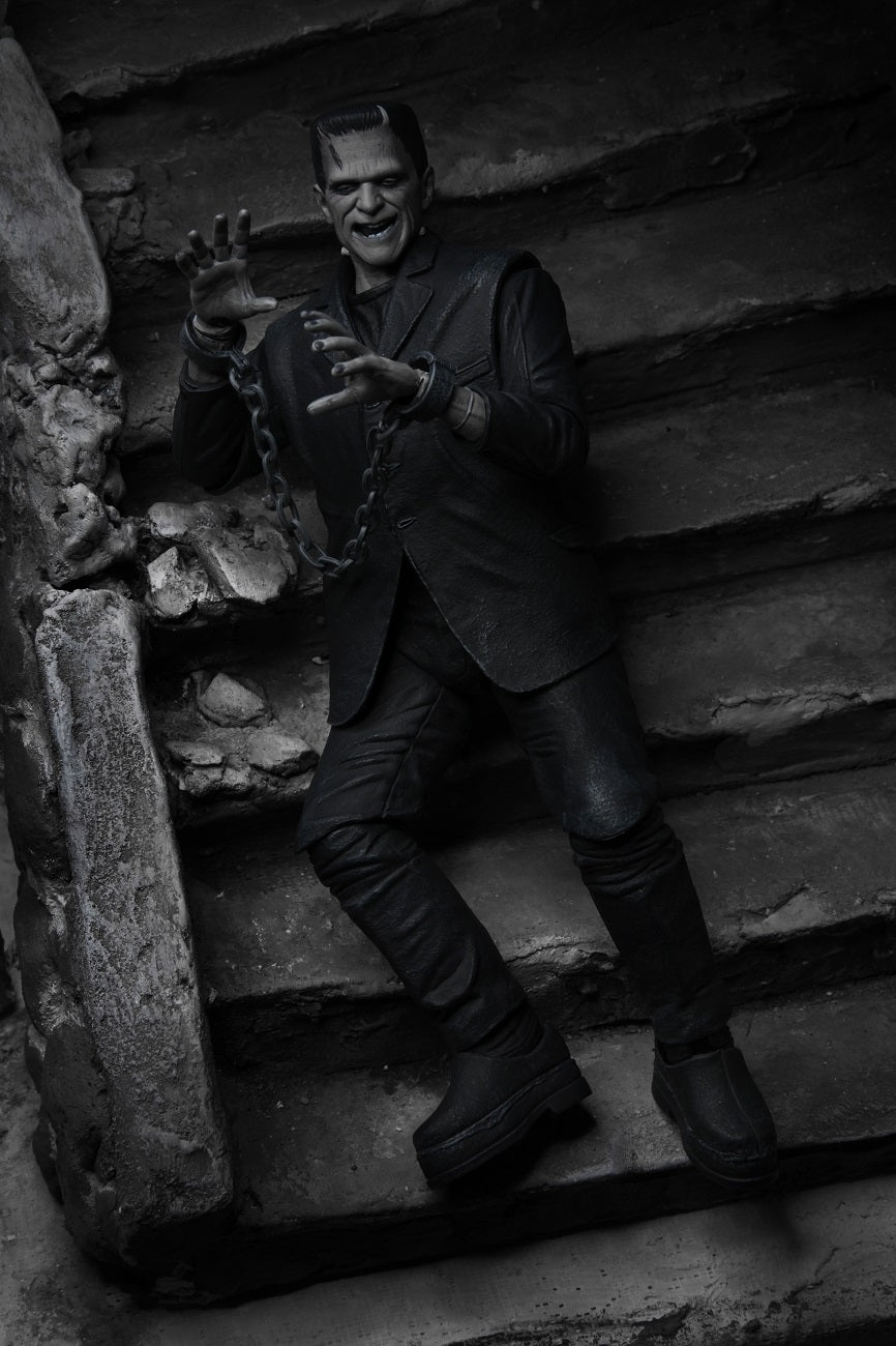 Universal Monsters - NECA 7” Scale Action Figure – Ultimate Frankenstein’s Monster (B&W)-NECA-04805-Classic Horror Shop