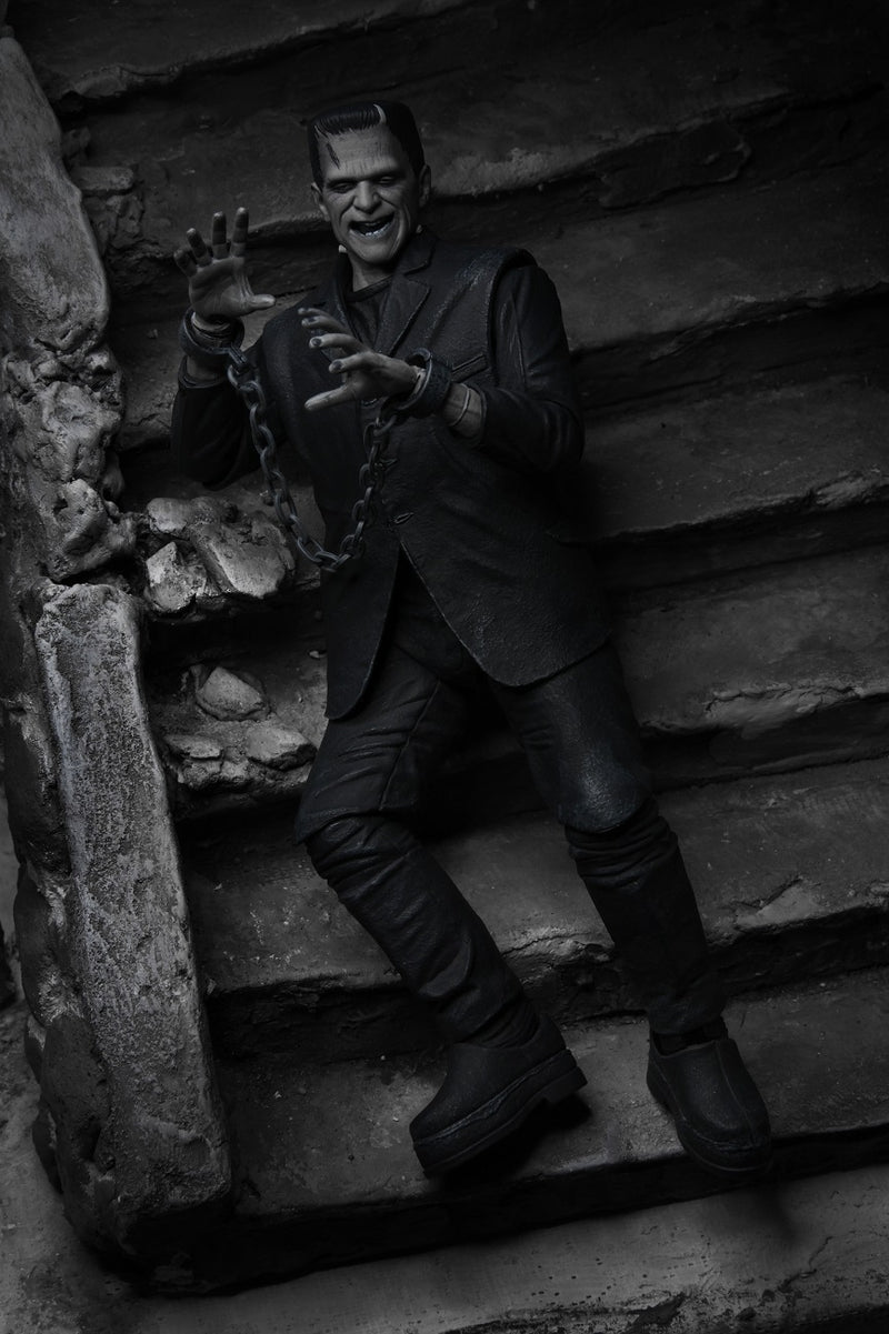 Universal Monsters - NECA 7” Scale Action Figure – Ultimate Frankenstein’s Monster (B&W)-NECA-04805-Classic Horror Shop