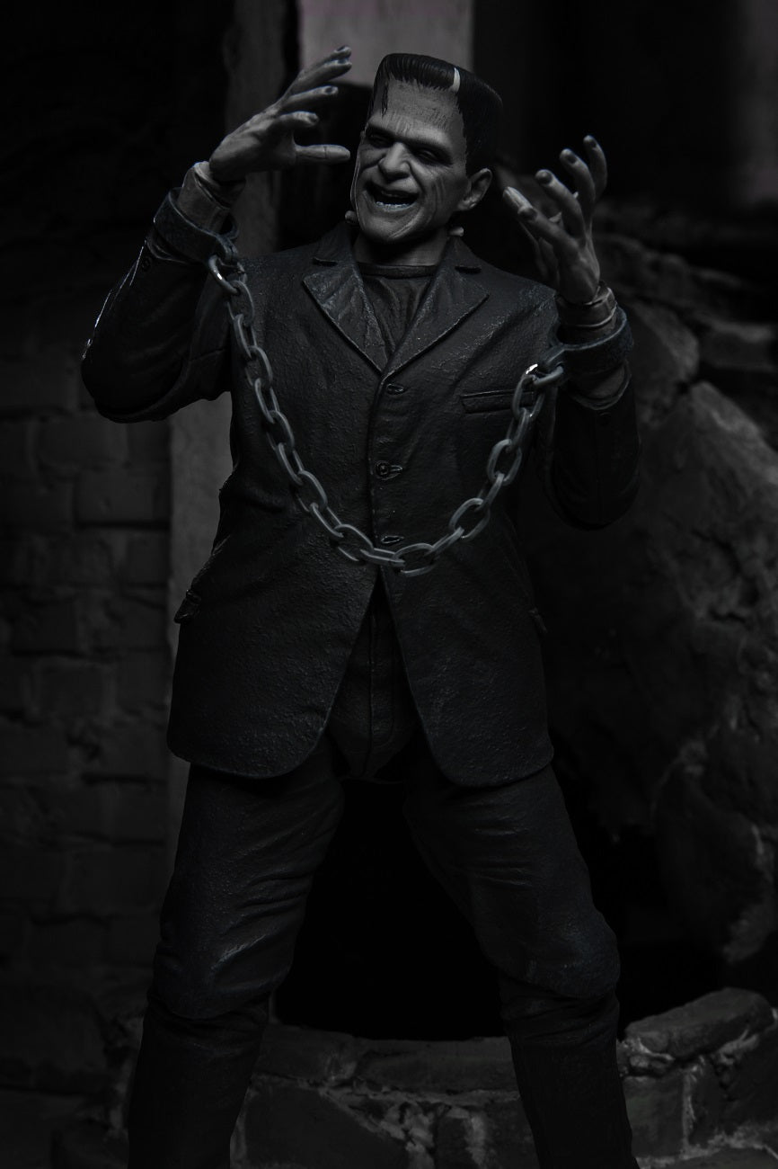 Universal Monsters - NECA 7” Scale Action Figure – Ultimate Frankenstein’s Monster (B&W)-NECA-04805-Classic Horror Shop