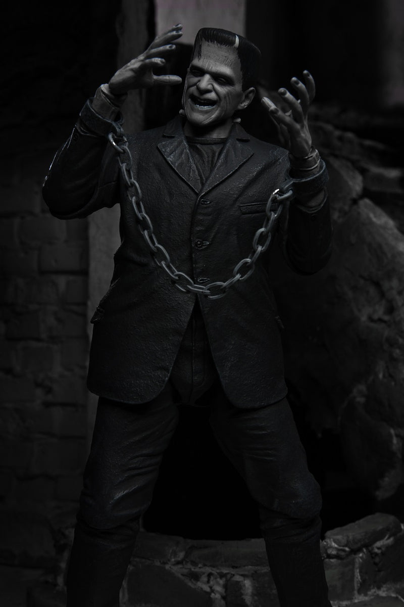 Universal Monsters - NECA 7” Scale Action Figure – Ultimate Frankenstein’s Monster (B&W)-NECA-04805-Classic Horror Shop