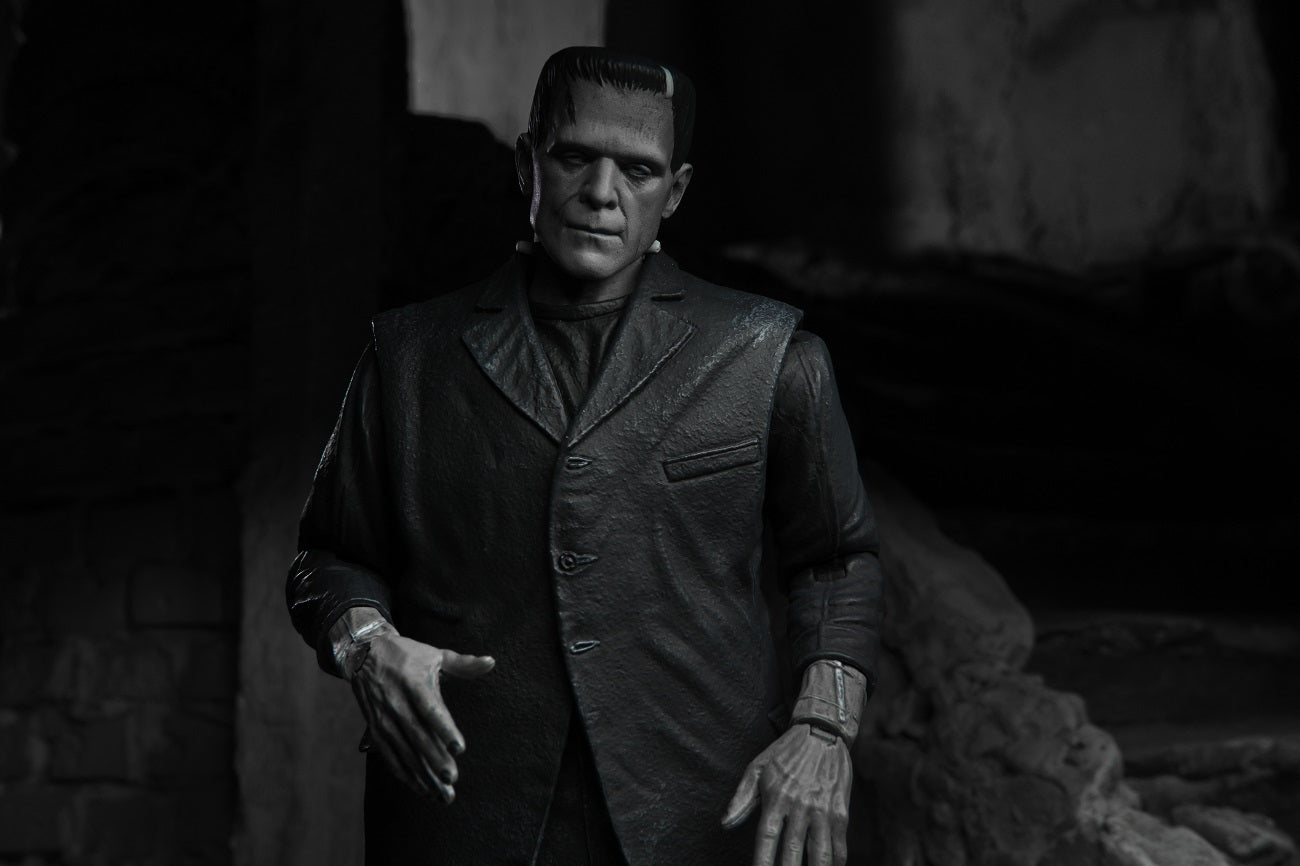 Universal Monsters - NECA 7” Scale Action Figure – Ultimate Frankenstein’s Monster (B&W)-NECA-04805-Classic Horror Shop
