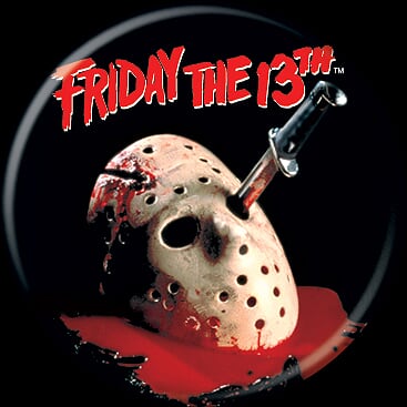 FRIDAY THE 13TH - Logo Mask Button-Button-1-84197-Classic Horror Shop