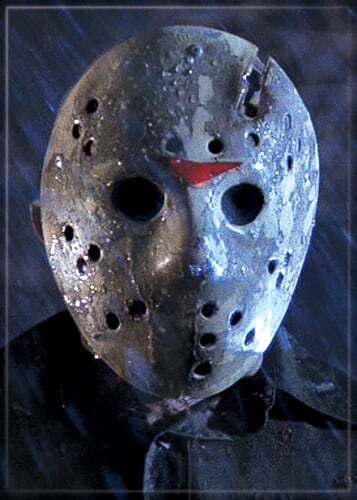 FRIDAY THE 13TH - Jason Mask On Blue Magnet-Magnet-1-71438M-Classic Horror Shop