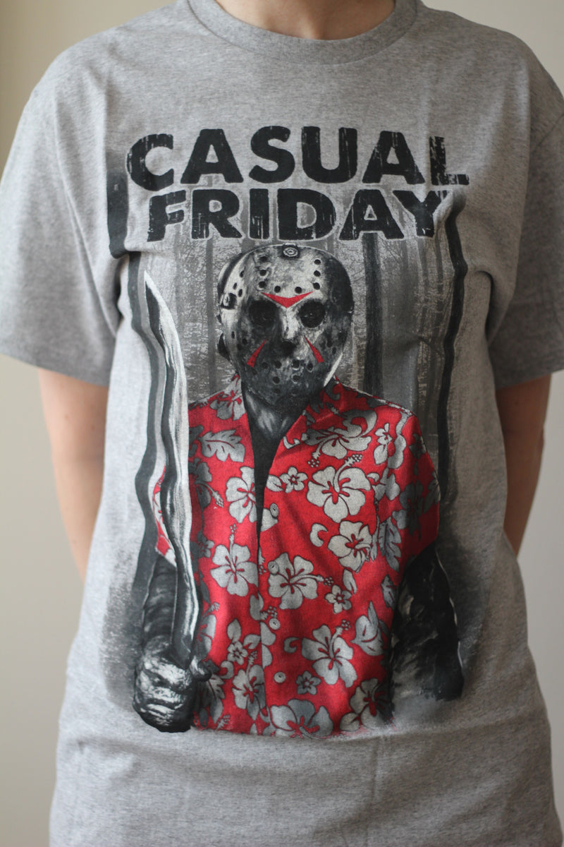 FRIDAY THE 13TH - Adult Casual Friday Jason T-shirt, Men's-T-shirt-1-Classic Horror Shop