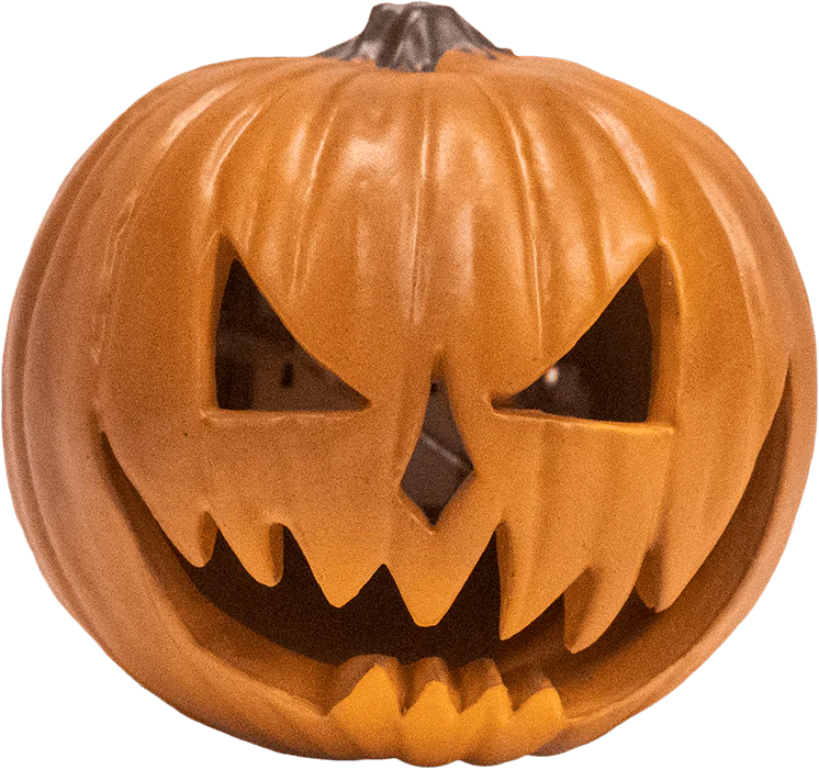 This is a Halloween 6 Curse of Michael Myers 12' action figure and it is a picture of an orange pumpkin with an angry face that is from the movie