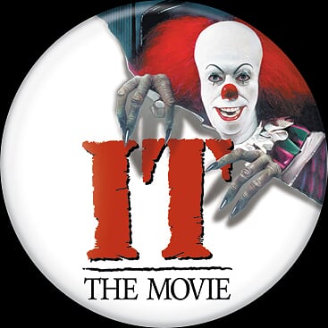 IT 1990 - Pennywise Logo Button-Button-1-85757-Classic Horror Shop