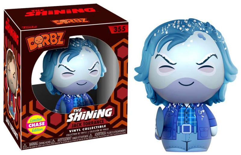 This is a Shining Jack Torrance Dorbz Chase Funko and he is frozen blue, with blue hair, blue jacket, blue pants and blue shirt.
