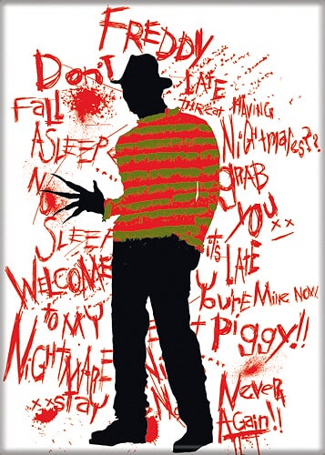 A NIGHTMARE ON ELM ST - Freddy Krueger Words Magnet-Magnet-1-71428M-Classic Horror Shop