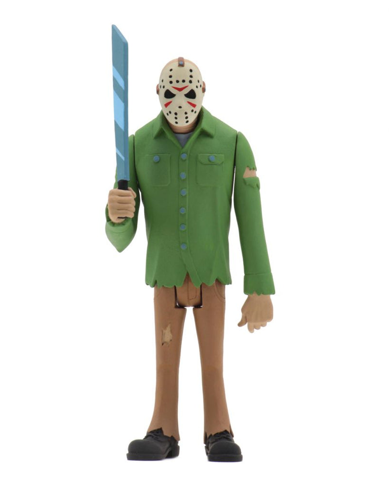 This is a NECA Toony Terror of Friday the 13th Jason Voorhees, who is wearing a hockey mask, shirt, pants and holding a machete.