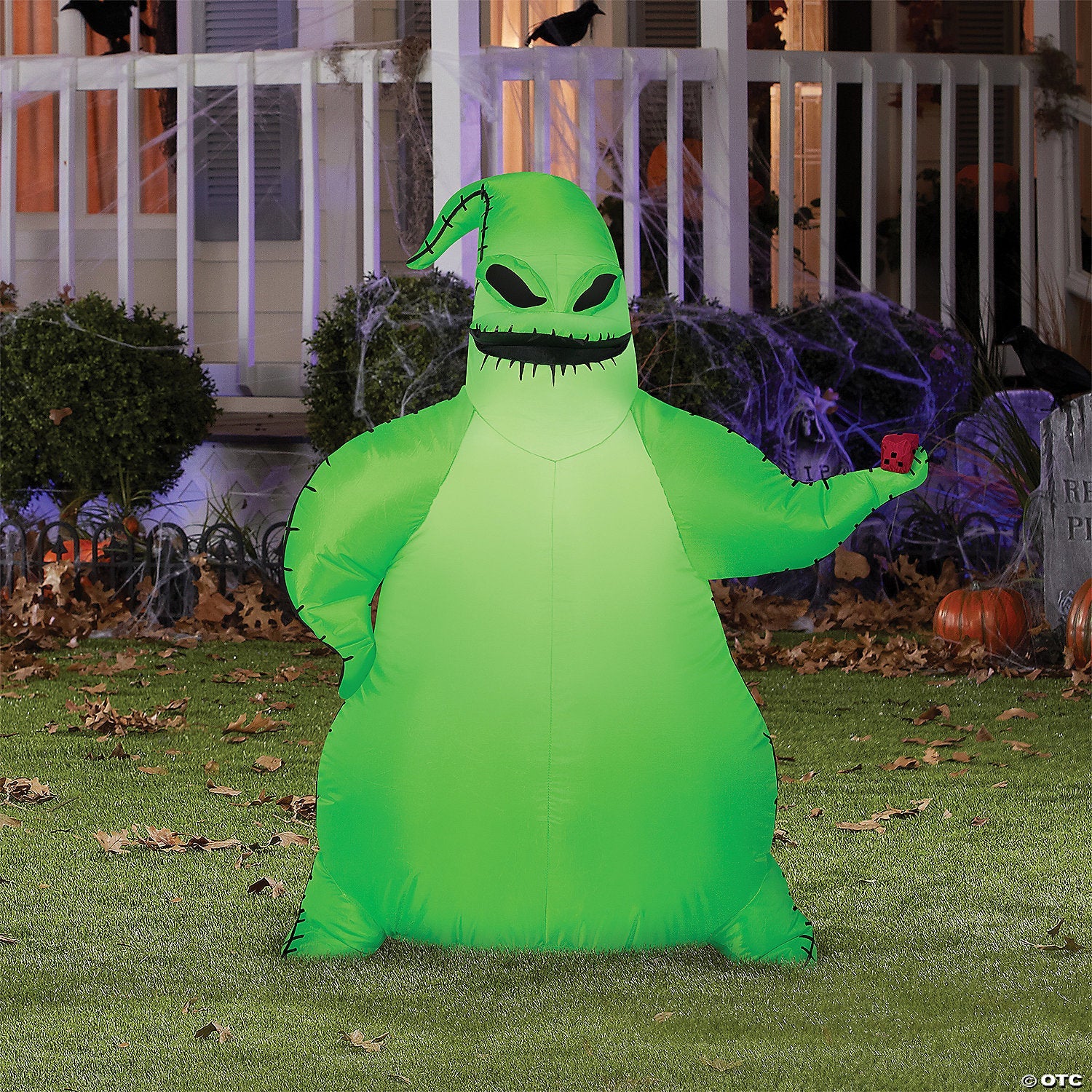 NIGHTMARE BEFORE CHRISTMAS Inflatable Green Oogie Boogie Yard Decor