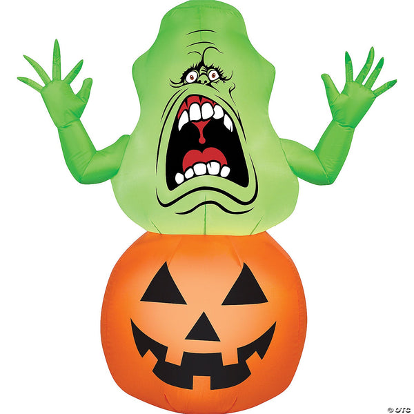 blow-up-inflatable-slimer-on-pumpkin-outdoor-yard-decoration-SS71728G-Classic Horror Shop