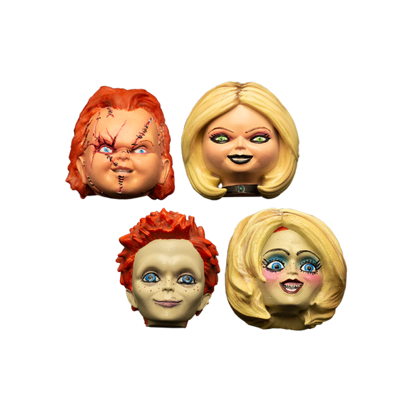 This is a Seed of Chucky magnet set with Chucky, Tiffany, Glen and Glenda 
